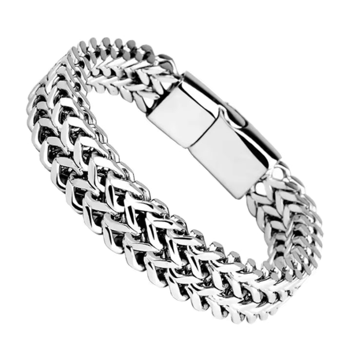 Bracciale da uomo color argento