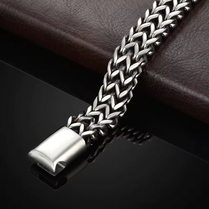 Bracciale da uomo color argento
